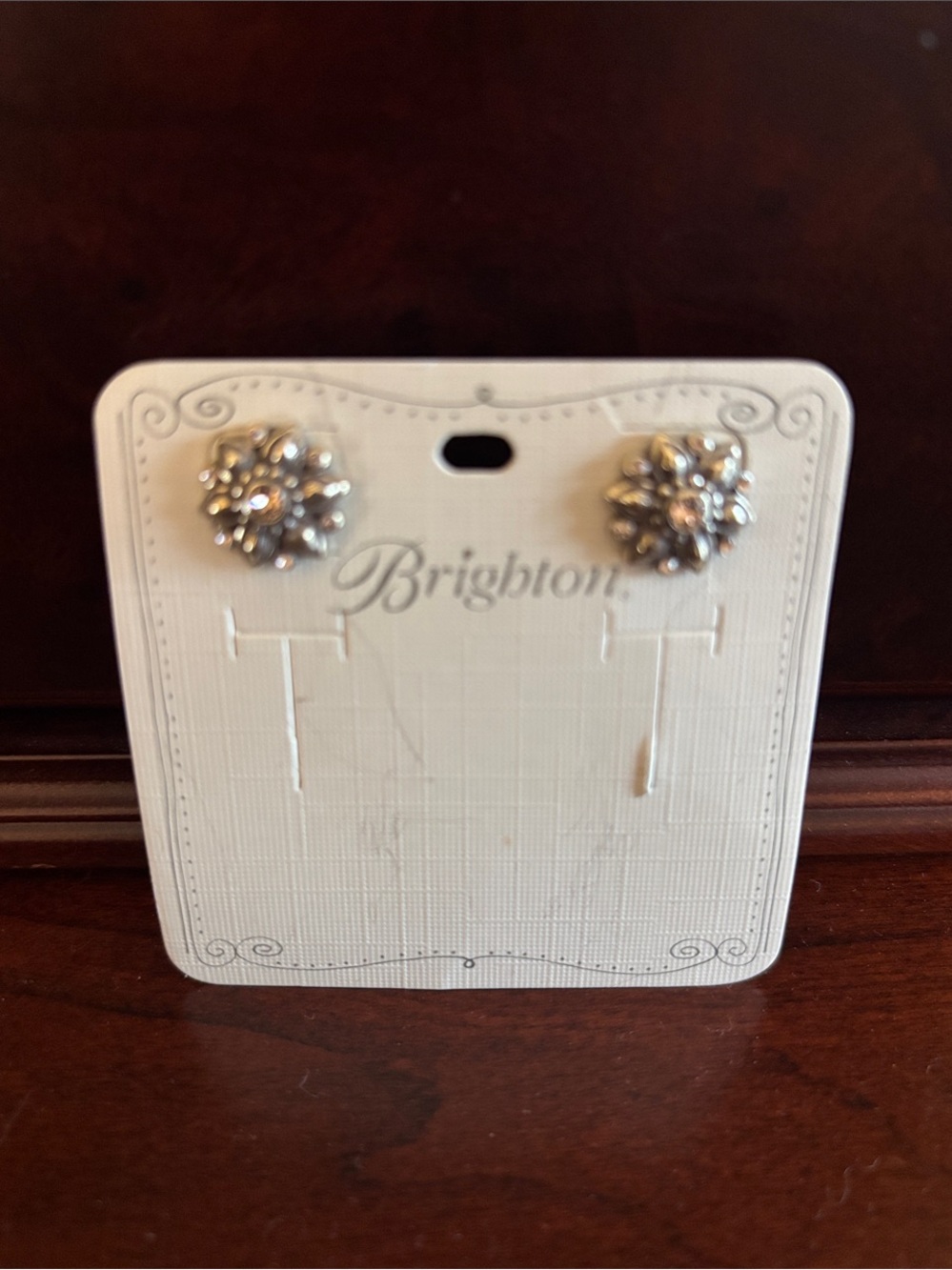 Brighton Floral Cluster Stud Earrings - Silver